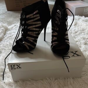 GX by Gwen Stefani Black Strappy Heels